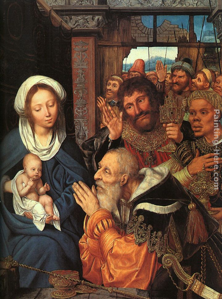 The Adoration of the Magi painting - Quentin Massys The Adoration of the Magi art painting